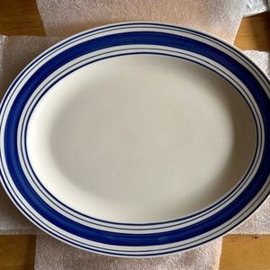 Blue FARMSTEAD TICKING Ralph Lauren, Platter